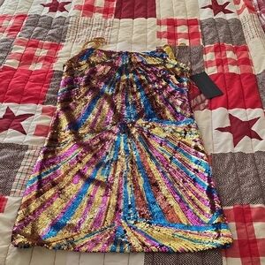 Fashion Nova Vibrant Sequin Mini Dress